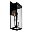 CWI Lighting Windsor 4 Light Modern Black Metal Outdoor Wall Light