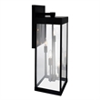 CWI Lighting Windsor 4 Light Modern Black Metal Outdoor Wall Light
