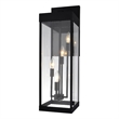 CWI Lighting Windsor 4 Light Modern Black Metal Outdoor Wall Light