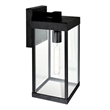 CWI Lighting Windsor 1 Light Modern Black Metal Outdoor Wall Light