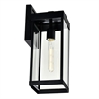 CWI Lighting Windsor 1 Light Modern Black Metal Outdoor Wall Light