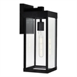CWI Lighting Windsor 1 Light Modern Black Metal Outdoor Wall Light