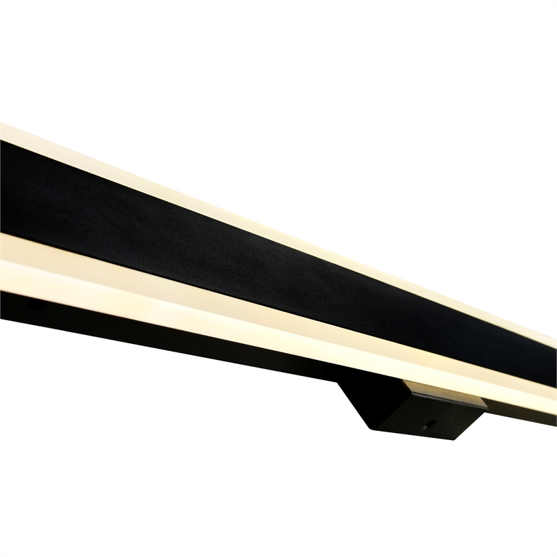 CWI Lighting Malibu LED Integrated Black Metal Outdoor Wall Light