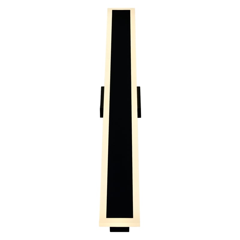 CWI Lighting Malibu LED Integrated Black Metal Outdoor Wall Light