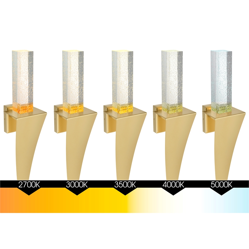 CWI Lighting Catania Integrated LED Satin Gold Wall Light