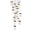 CWI Lighting Lava Integrated LED Black Chandelier