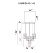CWI Lighting Lava Integrated LED Black Chandelier
