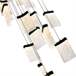 CWI Lighting Lava Integrated LED Black Chandelier