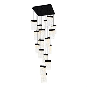 CWI Lighting Lava Integrated LED Black Chandelier