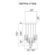 CWI Lighting Lava Integrated LED Brass Chandelier