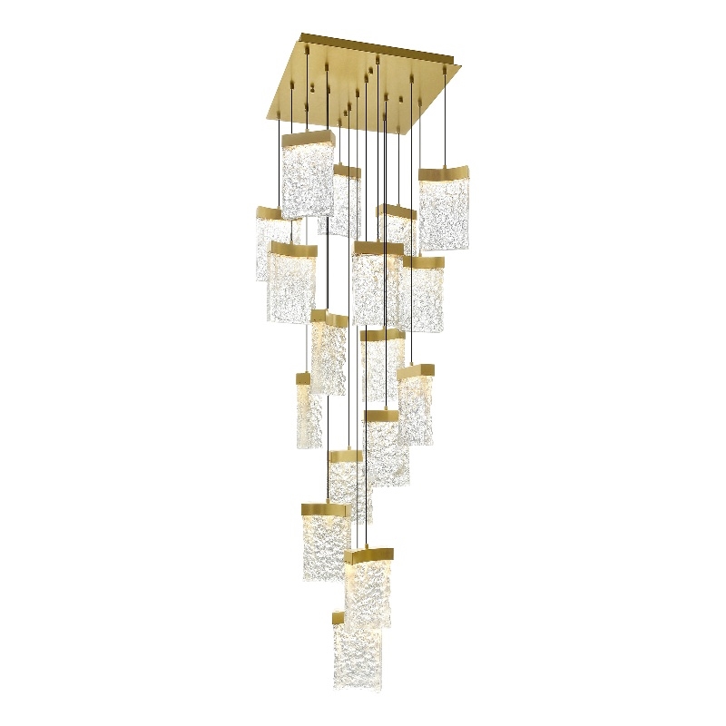 CWI Lighting Lava Integrated LED Brass Chandelier