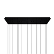 CWI Lighting Lava Integrated LED Black Chandelier