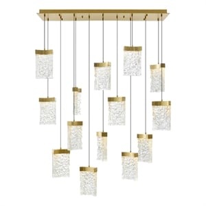 CWI Lighting Lava Integrated LED Brass Chandelier