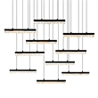 CWI Lighting Stagger Integrated LED Black Chandelier