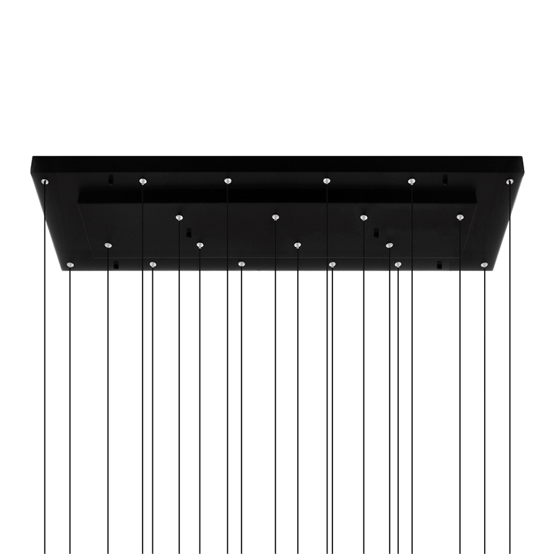 CWI Lighting Stagger Integrated LED Black Chandelier