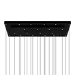 CWI Lighting Stagger Integrated LED Black Chandelier
