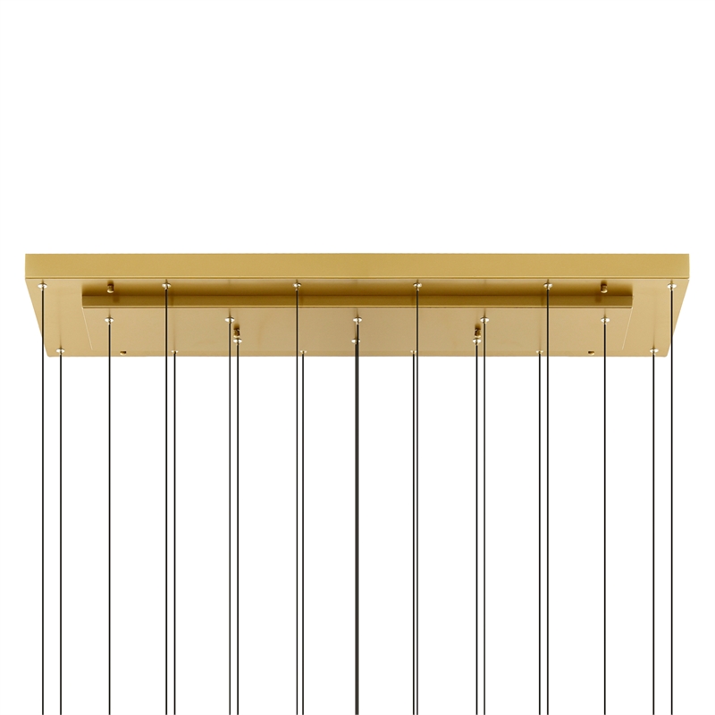 CWI Lighting Stagger Integrated LED Brass Chandelier