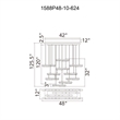 CWI Lighting Stagger Integrated LED Brass Chandelier