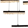 CWI Lighting Stagger Integrated LED Black Chandelier