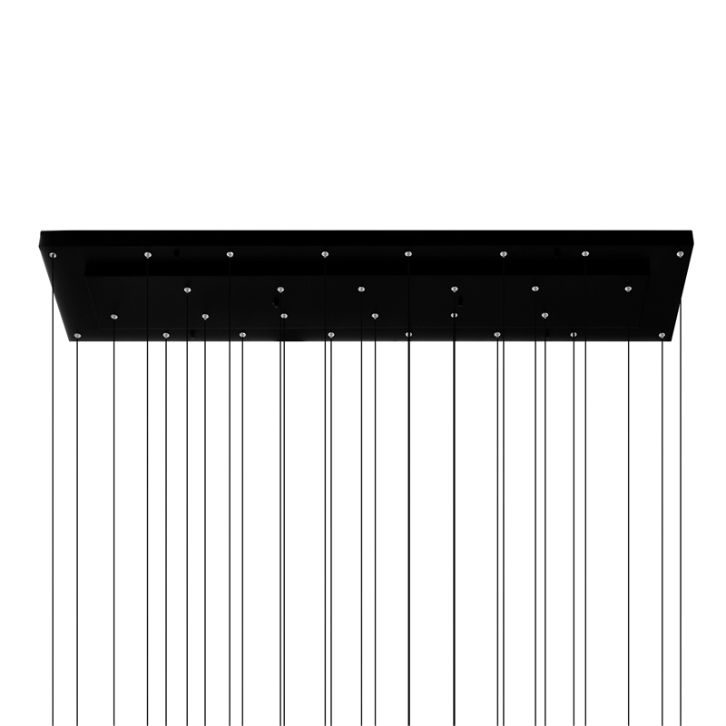 CWI Lighting Stagger Integrated LED Black Chandelier