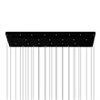 CWI Lighting Stagger Integrated LED Black Chandelier