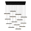 CWI Lighting Stagger Integrated LED Black Chandelier