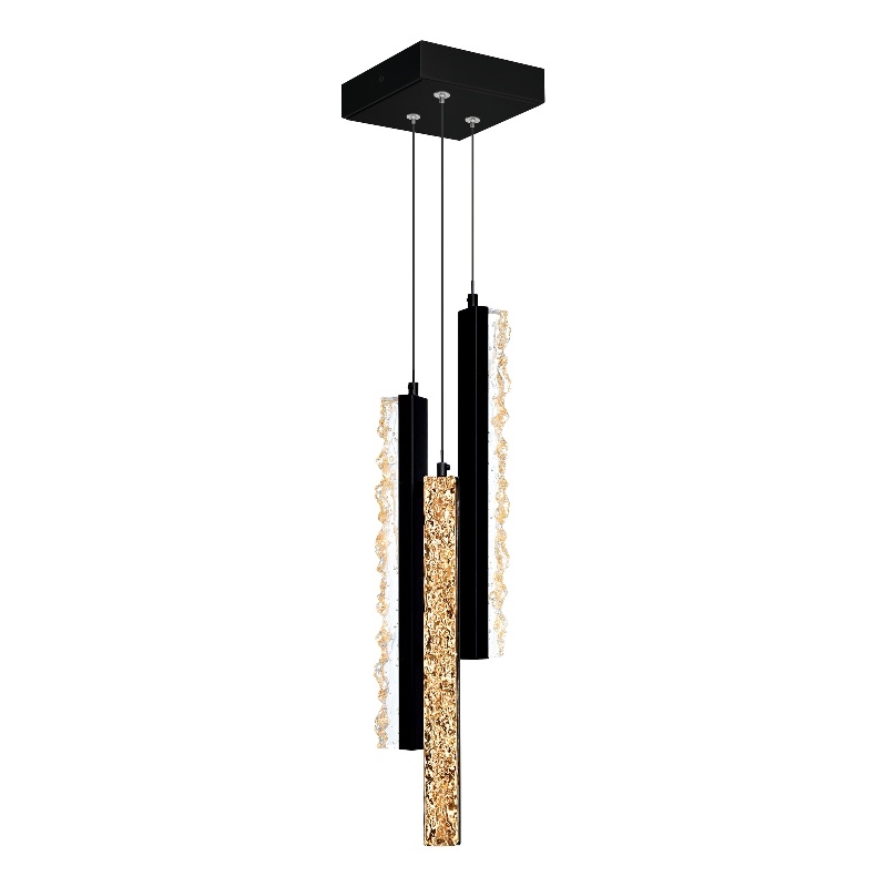 CWI Lighting Stagger Integrated LED Black Mini Pendant