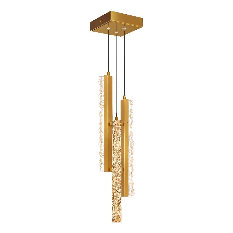 CWI Lighting Stagger Integrated LED Brass Mini Pendant