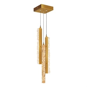 CWI Lighting Stagger Integrated LED Brass Mini Pendant