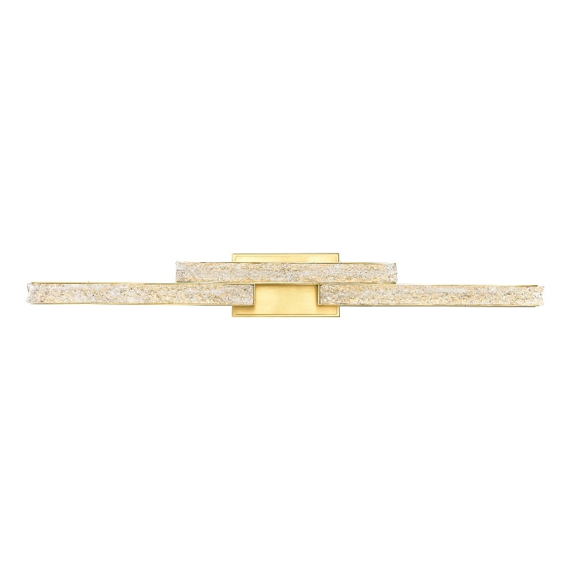 CWI Lighting Stagger Integrated LED Brass Vanity Light