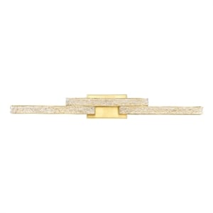 CWI Lighting Stagger Integrated LED Brass Vanity Light