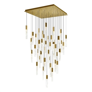 CWI Lighting Greta Integrated LED Brass Chandelier