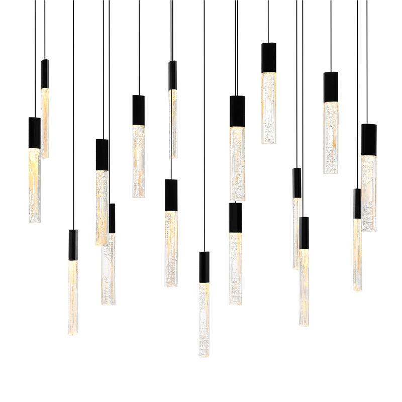 CWI Lighting Greta Integrated LED Black Chandelier