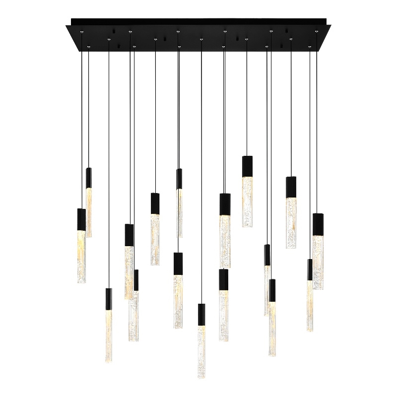 CWI Lighting Greta Integrated LED Black Chandelier