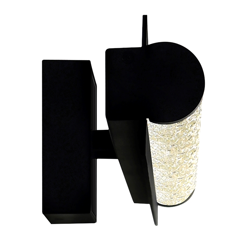 CWI Lighting Fiji Integrated LED Black Outdoor Wall Light