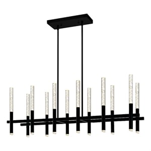 CWI Lighting Dragonswatch Integrated LED Black Chandelier