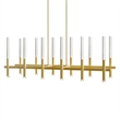 CWI Lighting Dragonswatch Integrated LED Satin Gold Chandelier