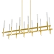 CWI Lighting Dragonswatch Integrated LED Satin Gold Chandelier