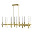 CWI Lighting Dragonswatch Integrated LED Satin Gold Chandelier