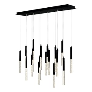 CWI Lighting Dragonswatch Integrated LED Black Chandelier