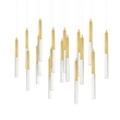 CWI Lighting Dragonswatch Integrated LED Satin Gold Chandelier