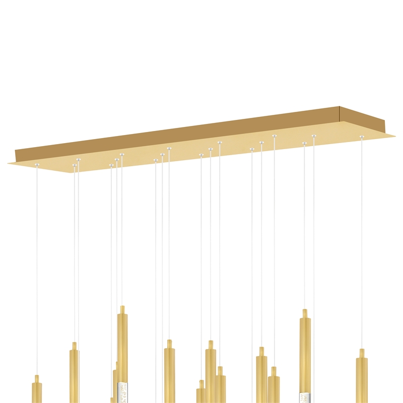 CWI Lighting Dragonswatch Integrated LED Satin Gold Chandelier
