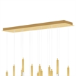 CWI Lighting Dragonswatch Integrated LED Satin Gold Chandelier