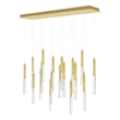 CWI Lighting Dragonswatch Integrated LED Satin Gold Chandelier