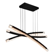 Saber Integrated LED Black Chandelier