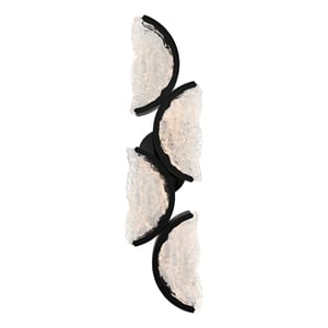 Moon Integrated LED Black Wall Light