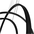 Curva Integrated LED 38in Black Chandelier with Handcrafted Glass