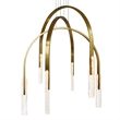 Curva Integrated LED 38in Brass Chandelier with Handcrafted Glass