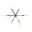 Curva Integrated LED 38in Brass Chandelier with Handcrafted Glass