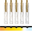 Curva Integrated LED 38in Brass Chandelier with Handcrafted Glass